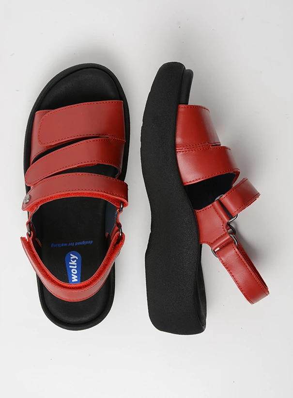 wolky sandals 03223 avalon 30500 red leather top
