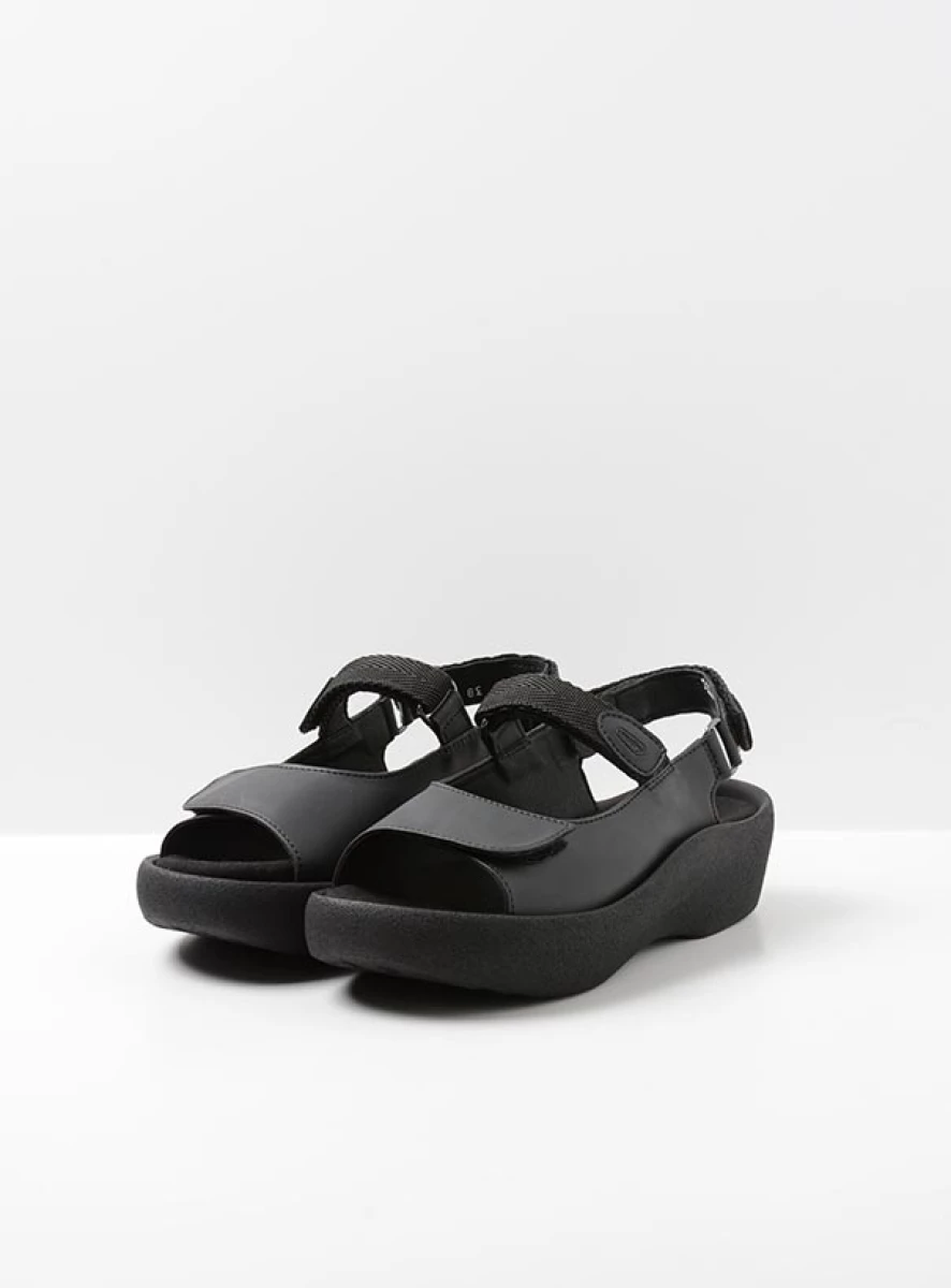 wolky sandals 03224 jewel vegan 93000 black front