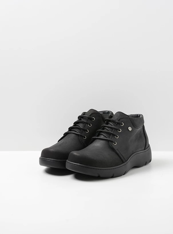 wolky high lace up shoes 03255 tarda xw wr 11000 black nubuck frontjpg