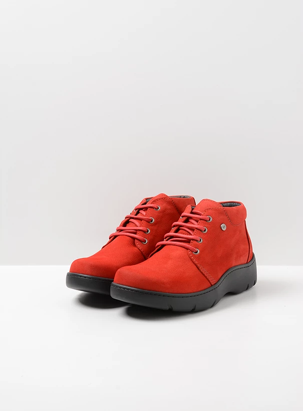 wolky high lace up shoes 03255 tarda xw wr 11505 dark red nubuck frontjpg