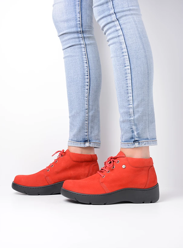 wolky high lace up shoes 03255 tarda xw wr 11505 dark red nubuck sfeer