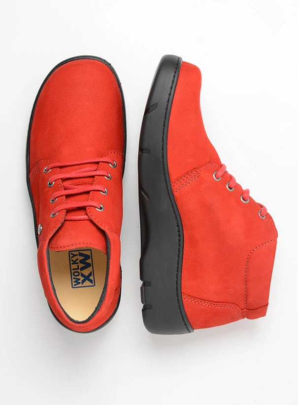 wolky high lace up shoes 03255 tarda xw wr 11505 dark red nubuck topjpg