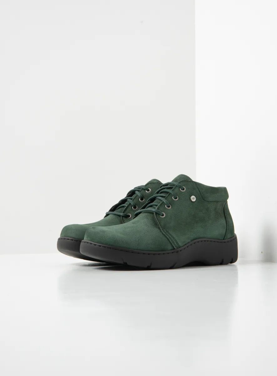 Wolky Tarda WR - green nubuck Arch support shoes for women