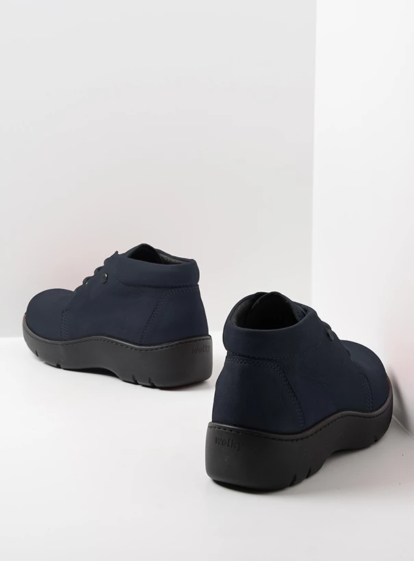 wolky high lace up shoes 03255 tarda xw wr 11800 dark blue nubuck back