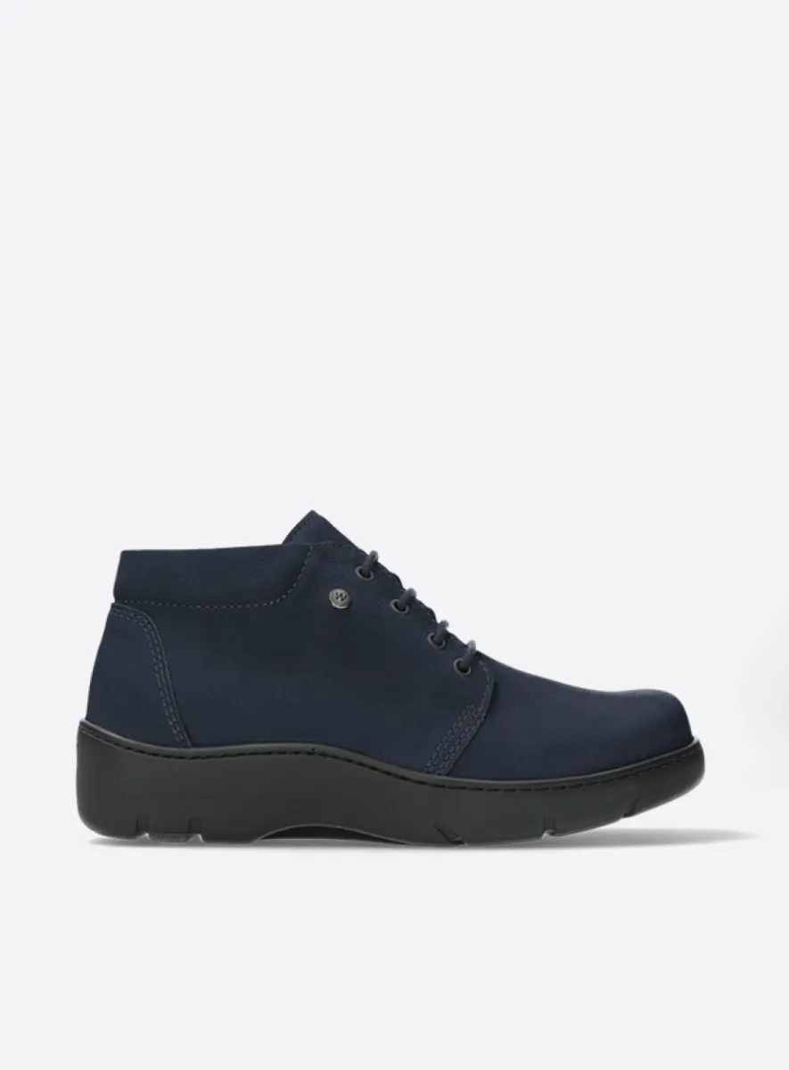 Wolky Tarda WR - dark blue nubuck Lace up boots for women