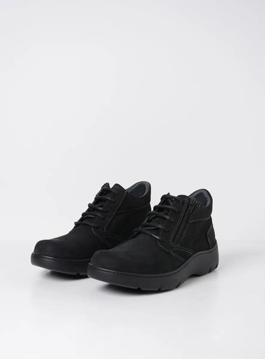 Wolky Annemarie - black nubuck Lace up shoes for women