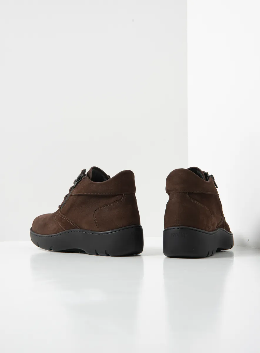 Wolky Annemarie - brown nubuck Arch support shoes for women