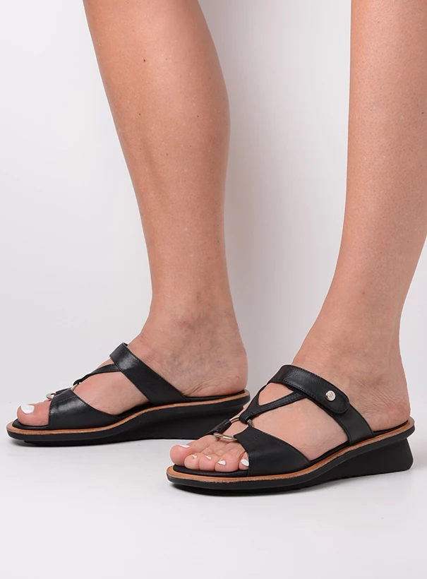 wolky sandals 03307 isa 21000 black leather sfeer