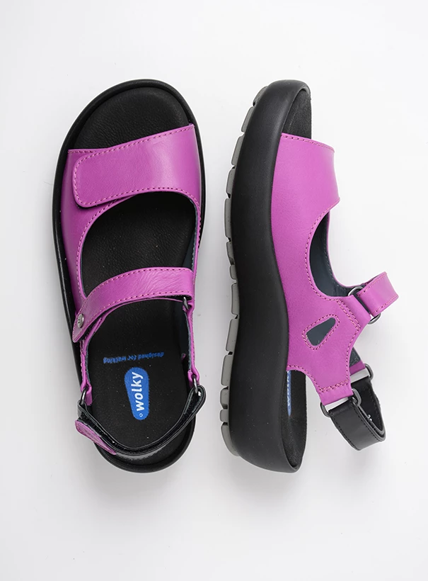 wolky sandals 03325 rio 20660 fuchsia leather top