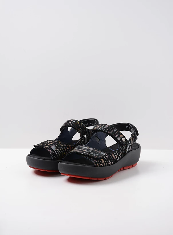 wolky sandals 03325 rio 41000 black suede front