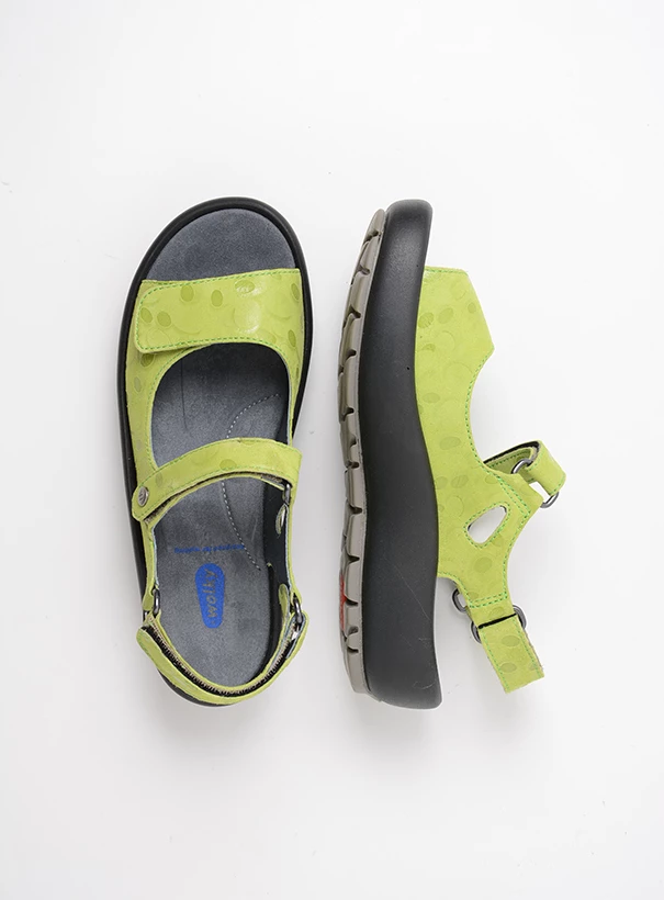 wolky sandals 03333 brasilia 12575 lime leather top