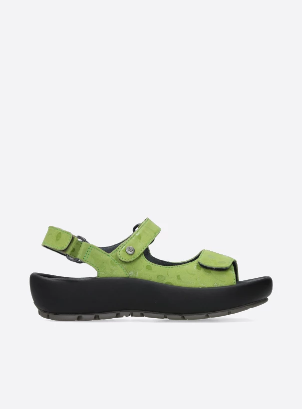 wolky sandals 03333 brasilia 12575 lime leather