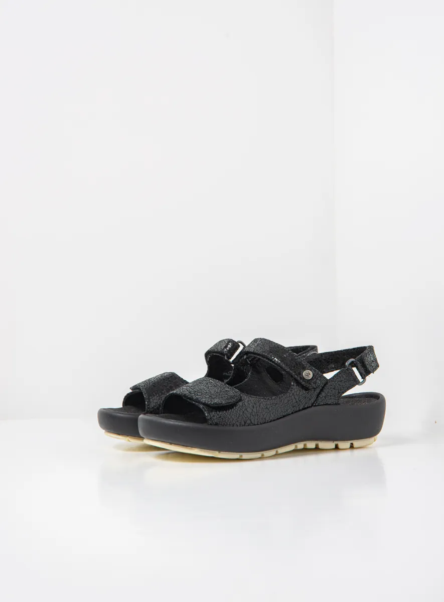 Wolky Brasilia - black suede Sandals for women