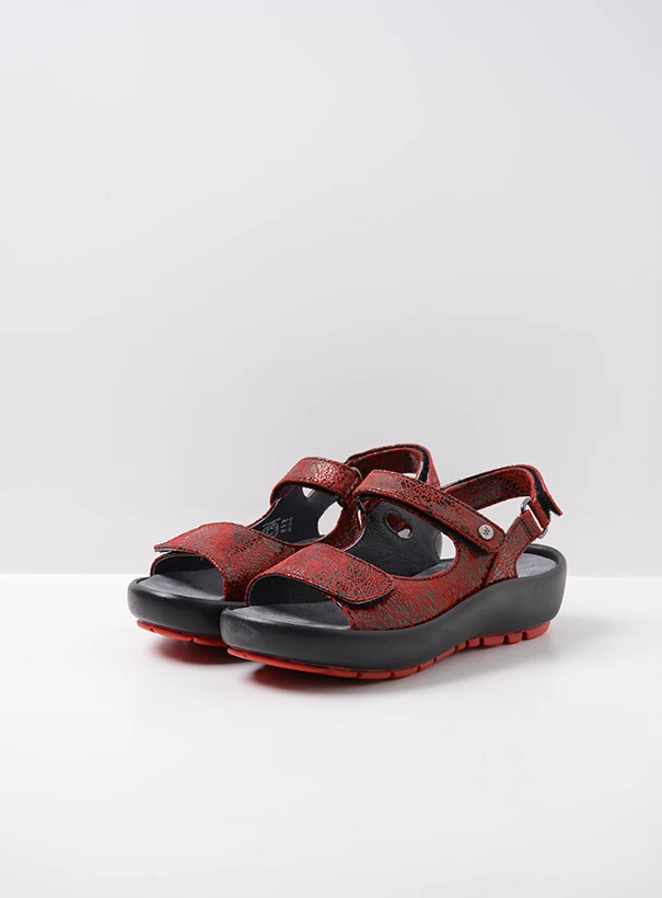 wolky sandals 03333 brasilia 41500 red leather front