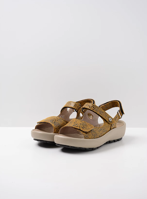 wolky sandals 03333 brasilia 40920 ochre leather front