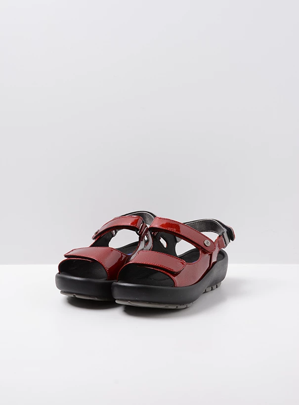 wolky sandals 03333 brasilia 60500 red patent leather front