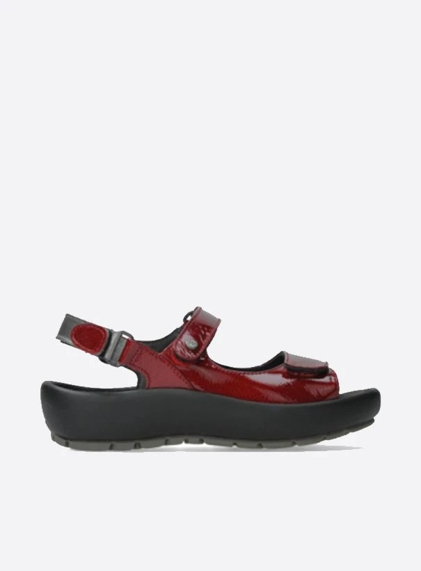 wolky sandals 03333 brasilia 60500 red patent leather