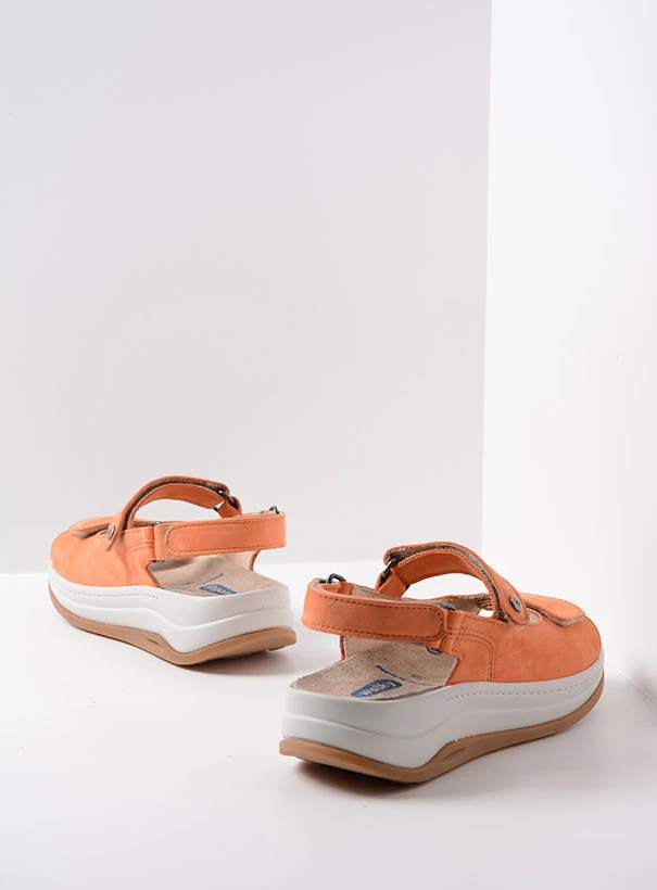 wolky sandals 03350 adura 10557 orange nubuck back