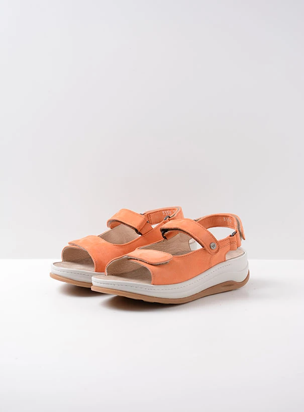 wolky sandals 03350 adura 10557 orange nubuck front