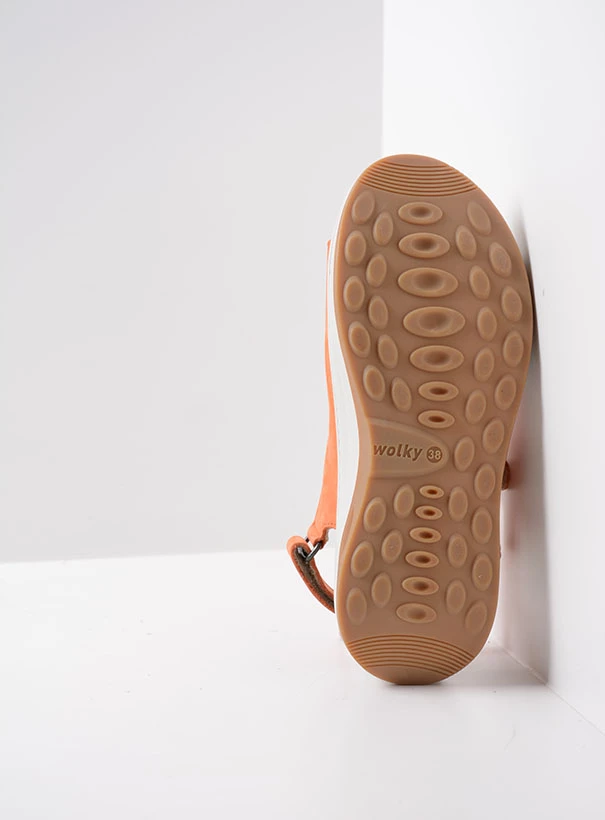 wolky sandals 03350 adura 10557 orange nubuck sole