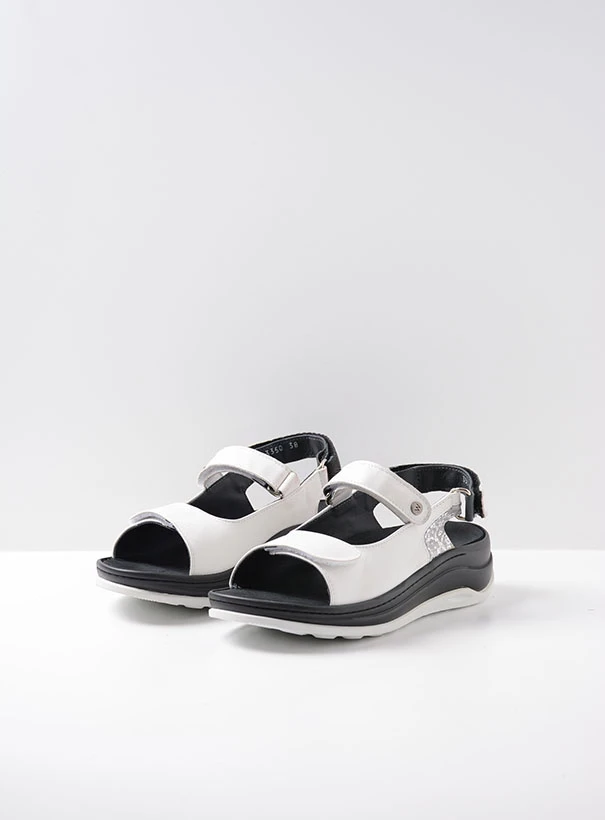 wolky sandals 03350 adura 20100 white leather front