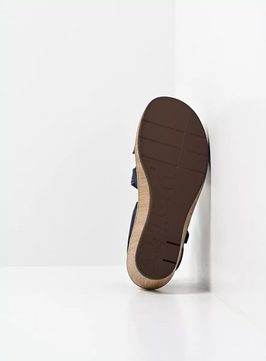 Wolky Sandals 03550 La Jolla 36820 denim effect leather