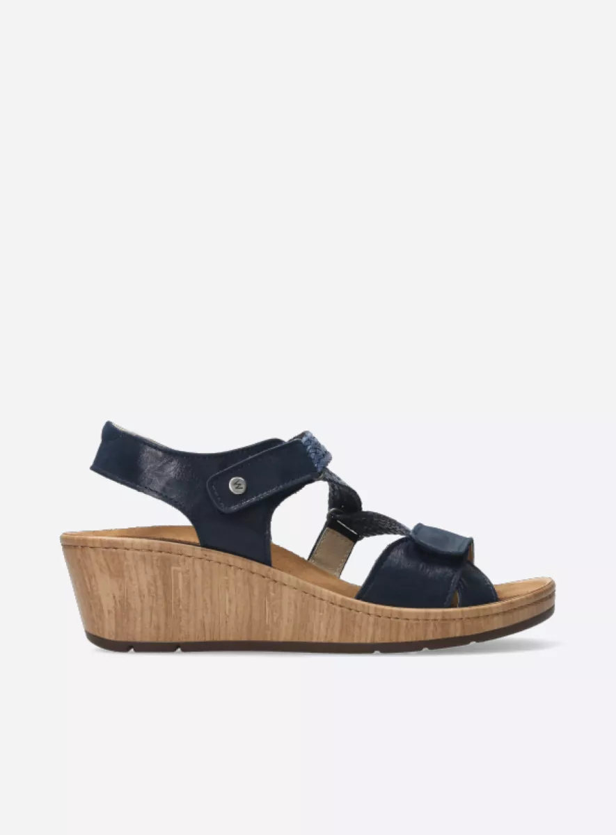 Wolky Sandals 03550 La Jolla 36820 denim effect leather