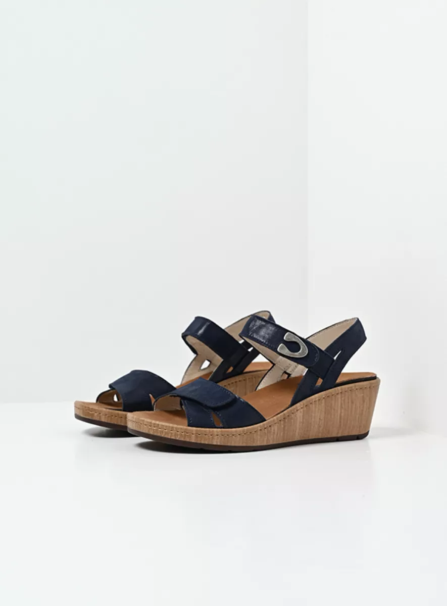 Wolky Sandals 03552 Sanibel 36820 denim effect leather