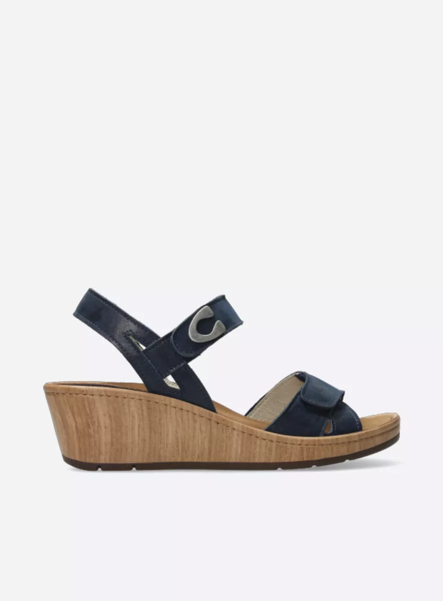 Wolky Sandals 03552 Sanibel 36820 denim effect leather