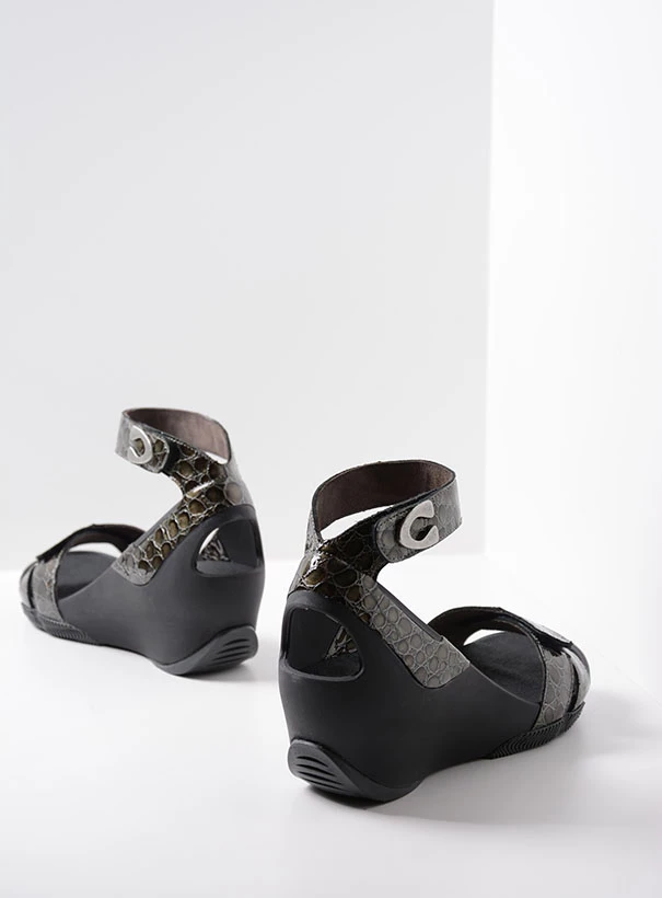 wolky sandals 03776 era 61210 anthracite leather back