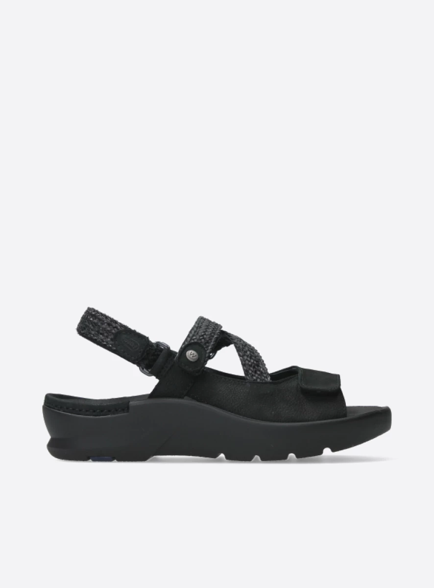 wolky sandals 03925 lisse 11001 black nubuck