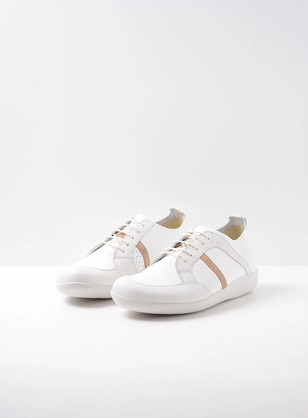 wolky lace up shoes 04085 easy going 71101 white leather front