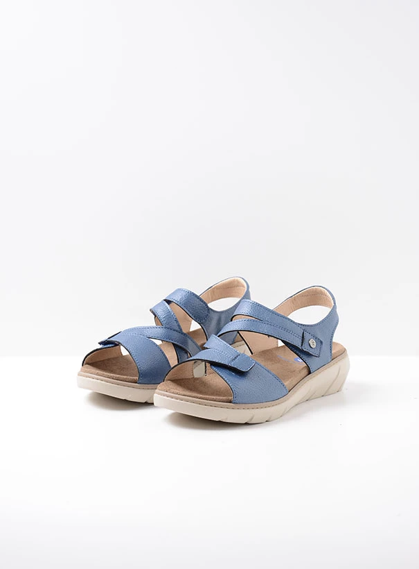 wolky sandals 04106 ikaria 32870 blue leather front