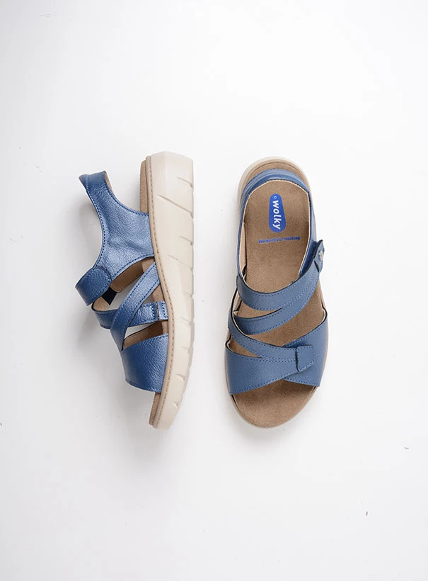 wolky sandals 04106 ikaria 32870 blue leather top