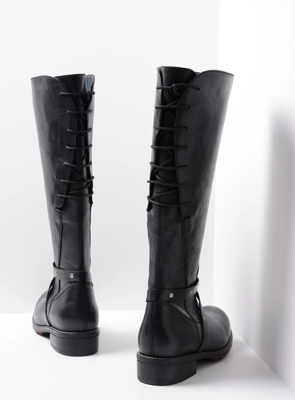 wolky long boots 04433 belmore 20000 black leather back