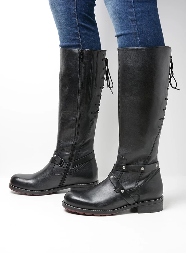 wolky long boots 04433 belmore 20000 black leather sfeer