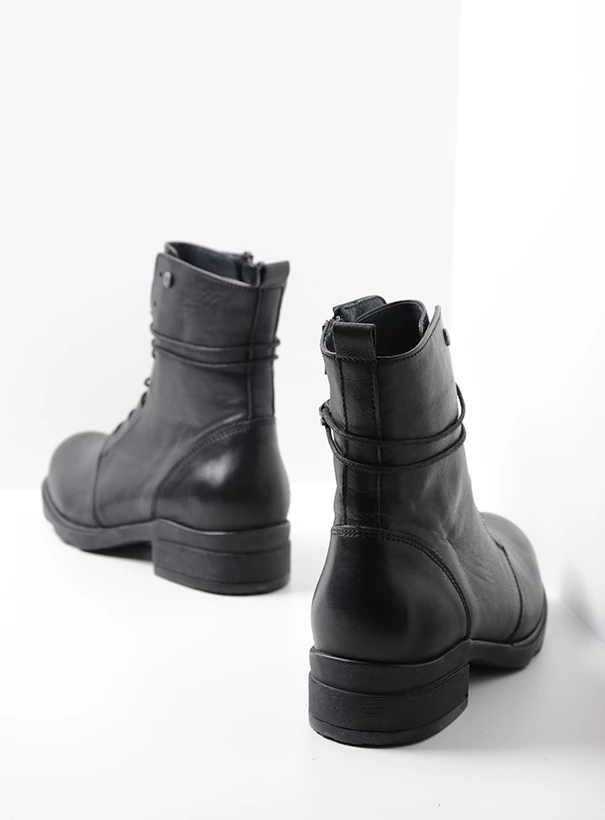 wolky biker boots 04445 murray hv 20000 black leather back