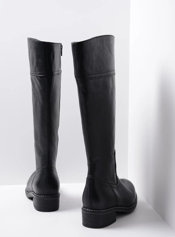 wolky long boots 04477 moher 32000 black leather back