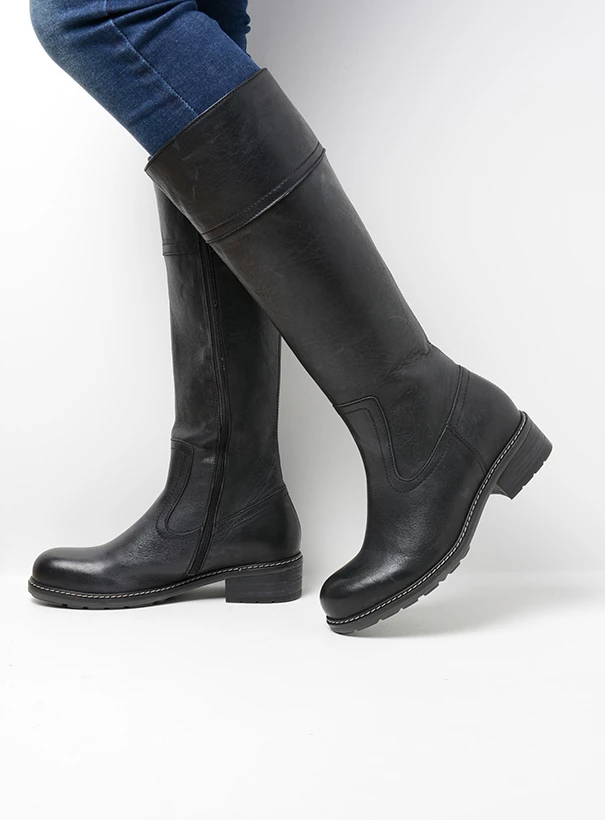wolky long boots 04477 moher 32000 black leather detail