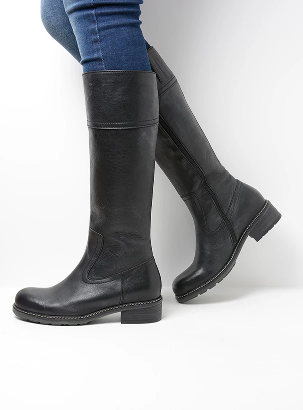 wolky long boots 04477 moher 32000 black leather sfeer