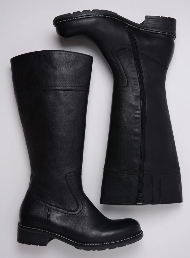 wolky long boots 04477 moher 32000 black leather top