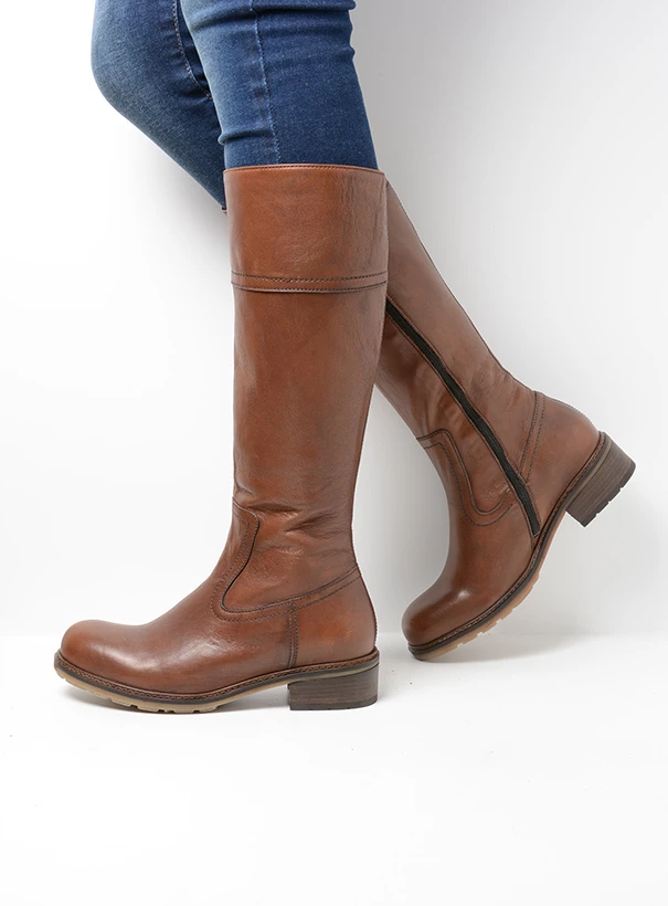 wolky long boots 04477 moher 32430 cognac leather 3