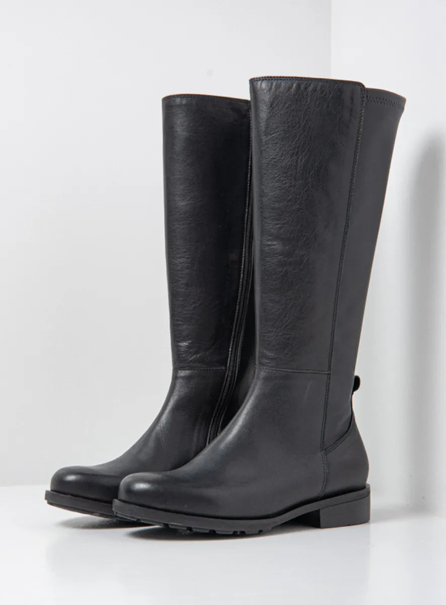 Wolky Hampton - black leather Boots for women