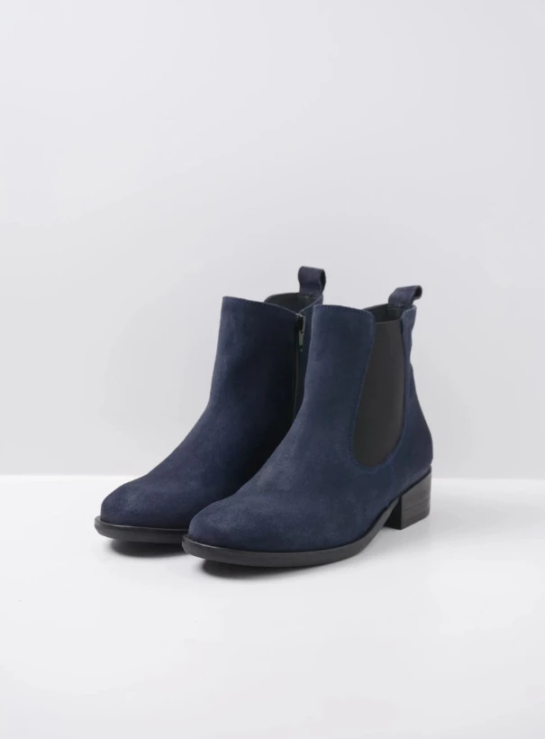 wolky ankleboots 04517 masala 45800 blue suede front