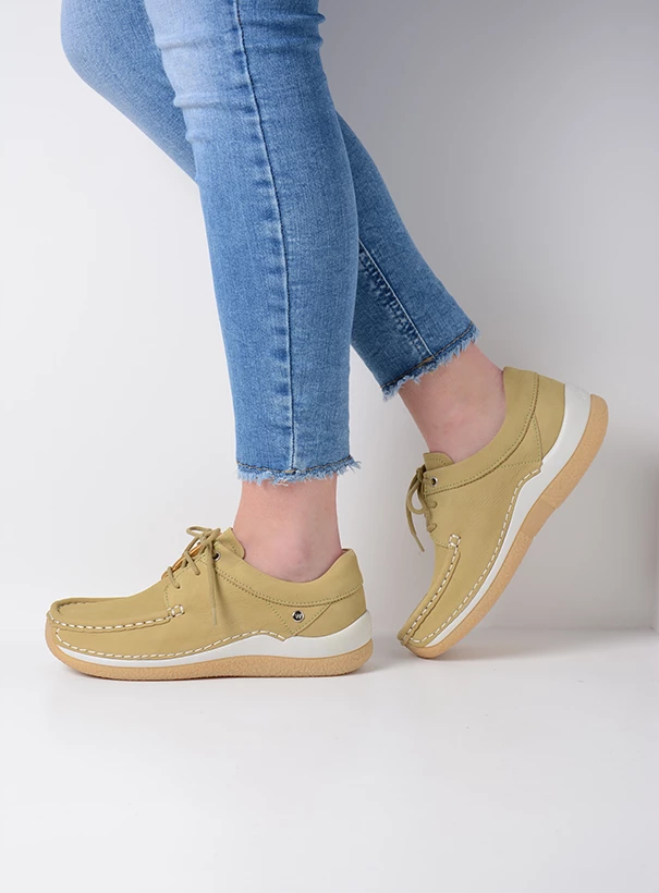 wolky low lace up shoes 04525 celebration 10708 light green nubuck sfeer
