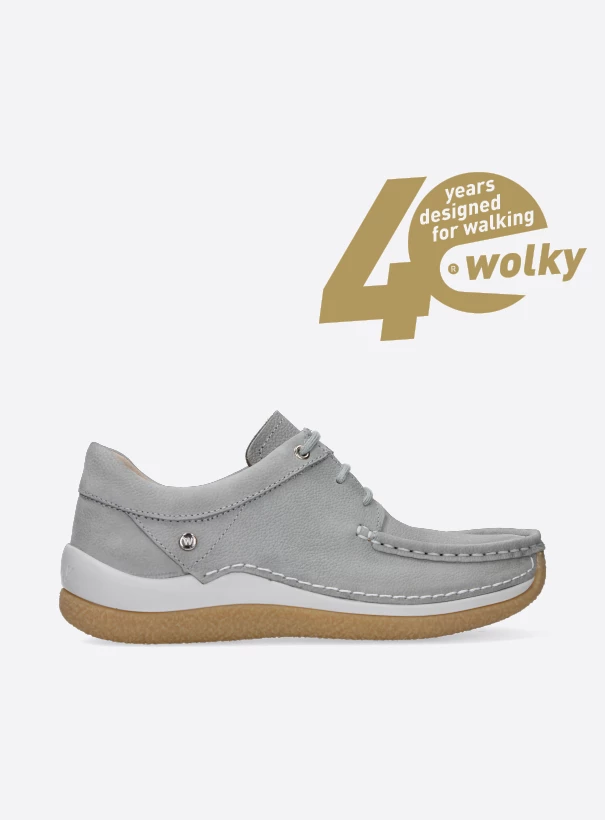 wolky low lace up shoes 04525 celebration 11206 light grey nubuck