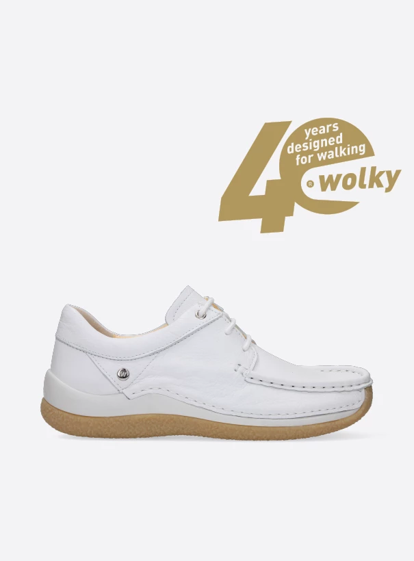 wolky low lace up shoes 04525 celebration 20100 white leather