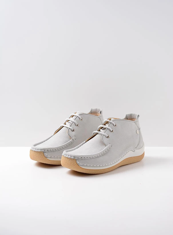 wolky low lace up shoes 04526 rosella 10206 light grey nubuck front