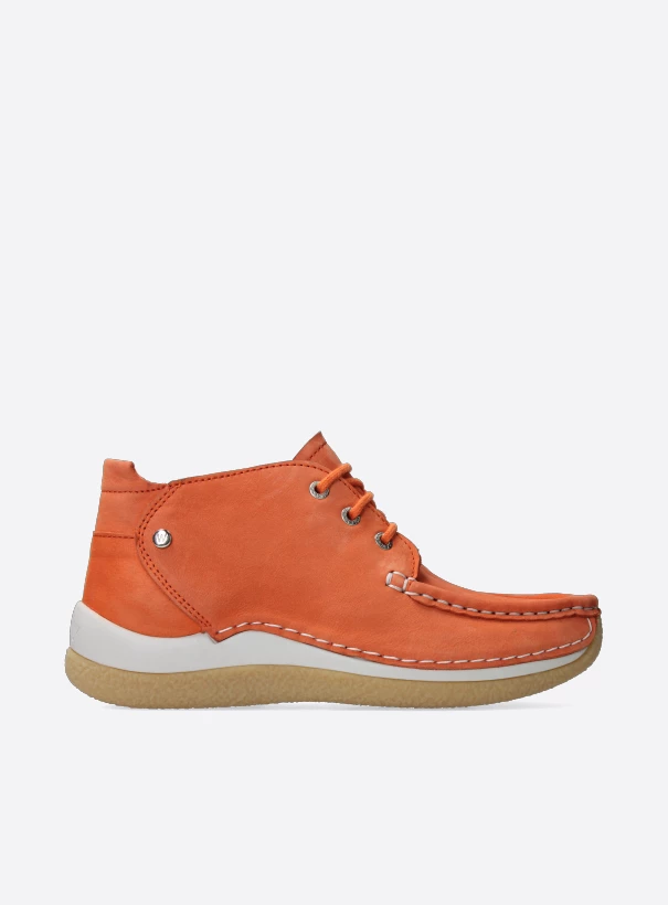 wolky low lace up shoes 04526 rosella 10557 orange nubuck