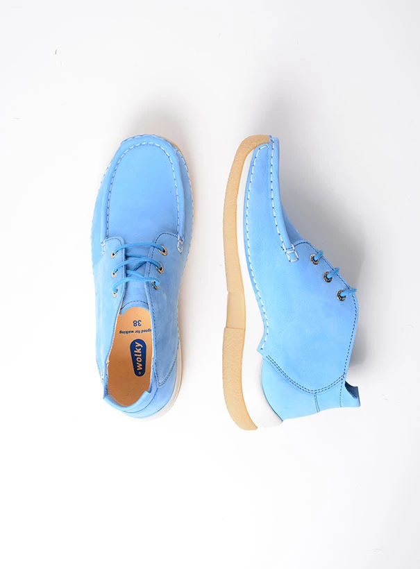 wolky low lace up shoes 04526 rosella 10815 sky blue nubuck top